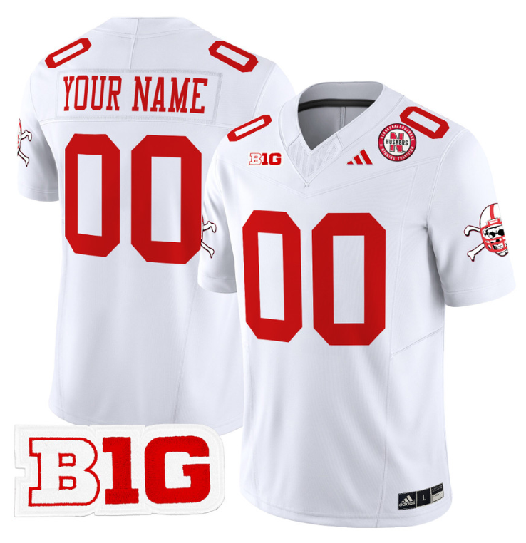 Custom Nebraska Cornhuskers Jersey 2024 Vapor V2 Football White
