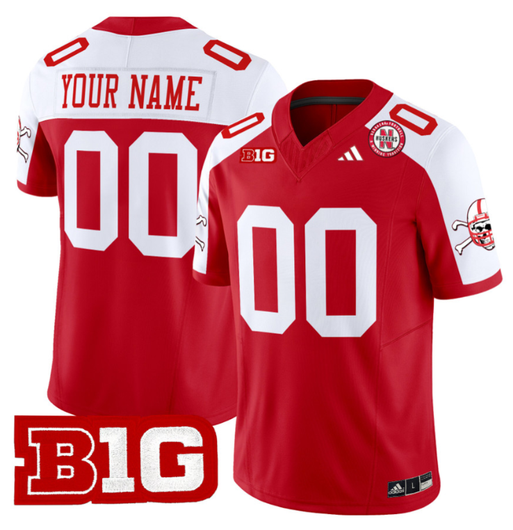 Custom Nebraska Cornhuskers Jersey 2024 Vapor V2 Football Red Alternate