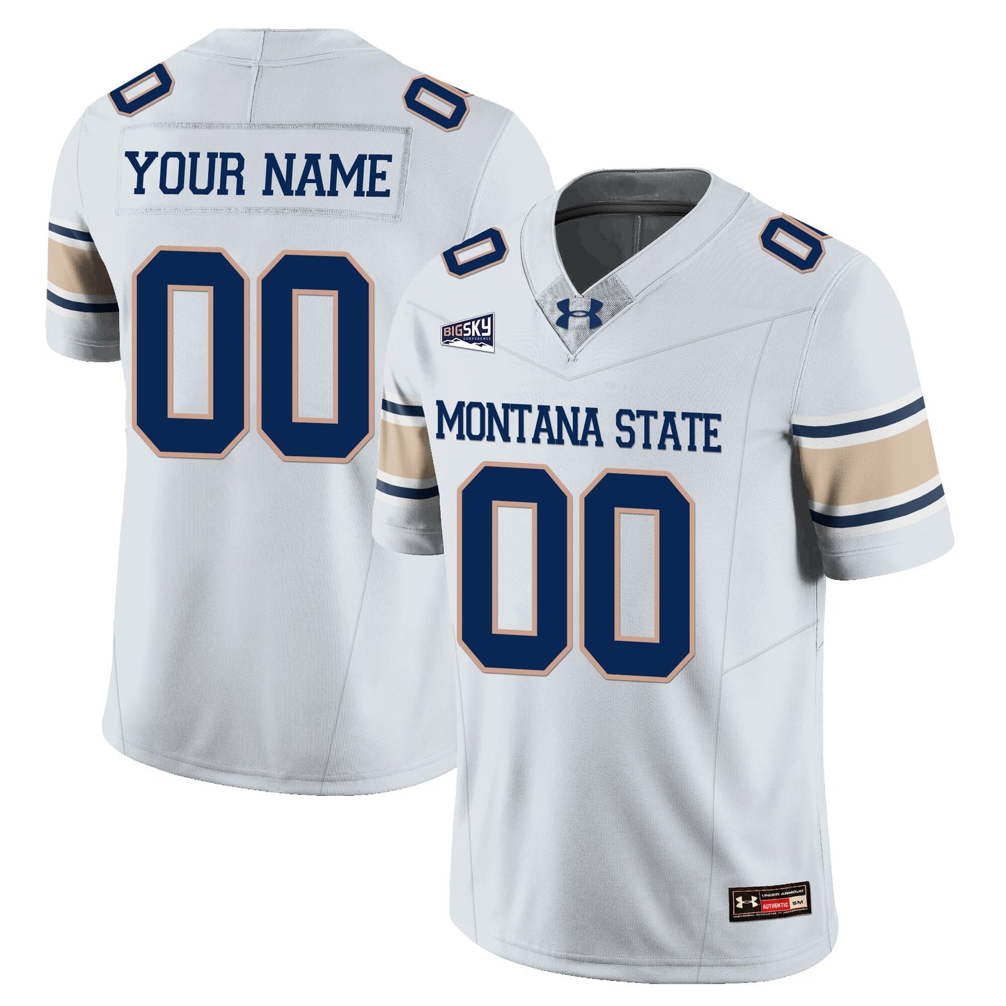 Custom Montana State Bobcat Jersey Name, Number Football 2025 Stitched White