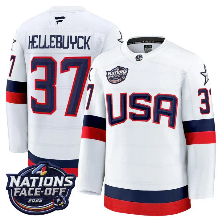 Men USA 4 Nations Face-Off 2025 Premium Jersey - All Stitched