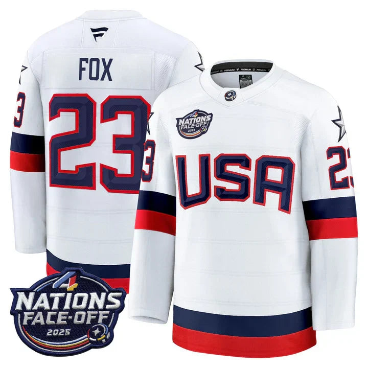 Men USA 4 Nations Face-Off 2025 Premium Jersey - All Stitched