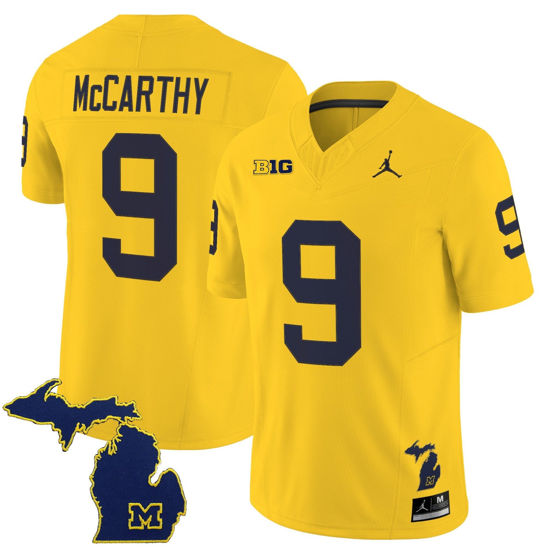 J.J. McCarthy Jersey #9 Michigan Wolverines 2025 Limited V2 Stitched Maize