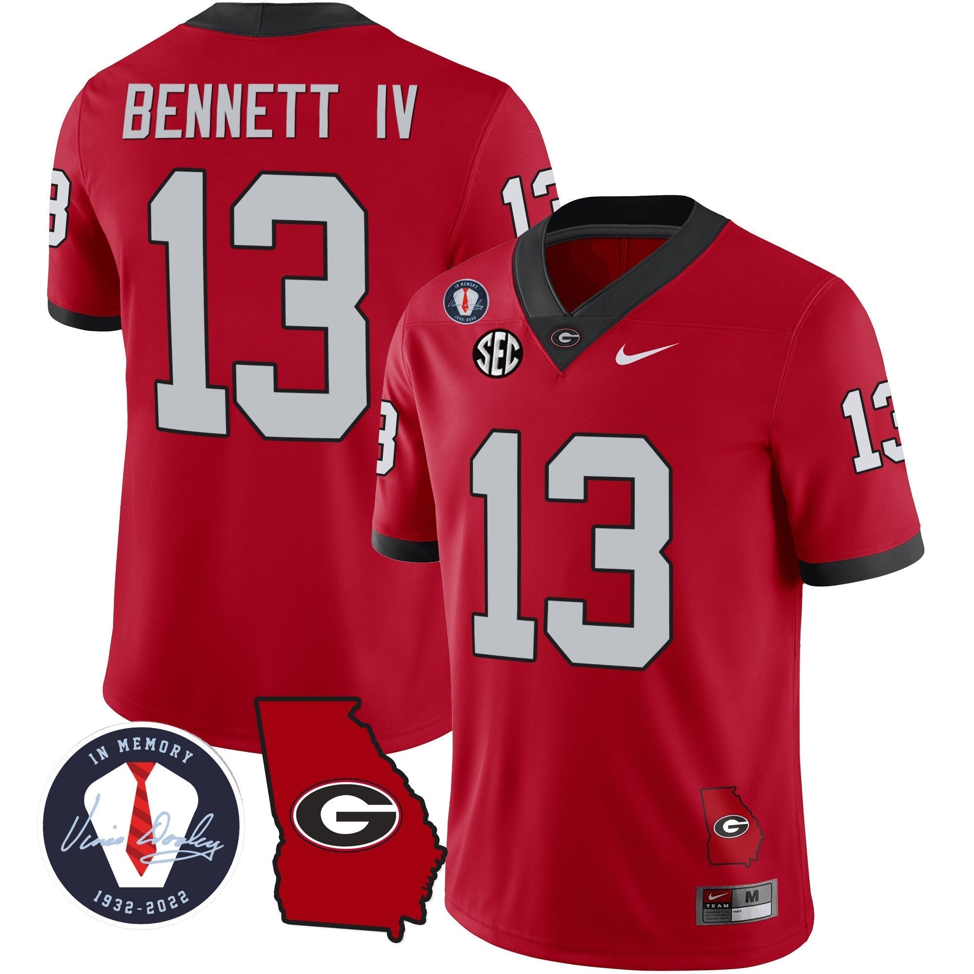 Men Georgia Bulldogs 2023 Vapor Jersey - Georgia Map - All Stitched