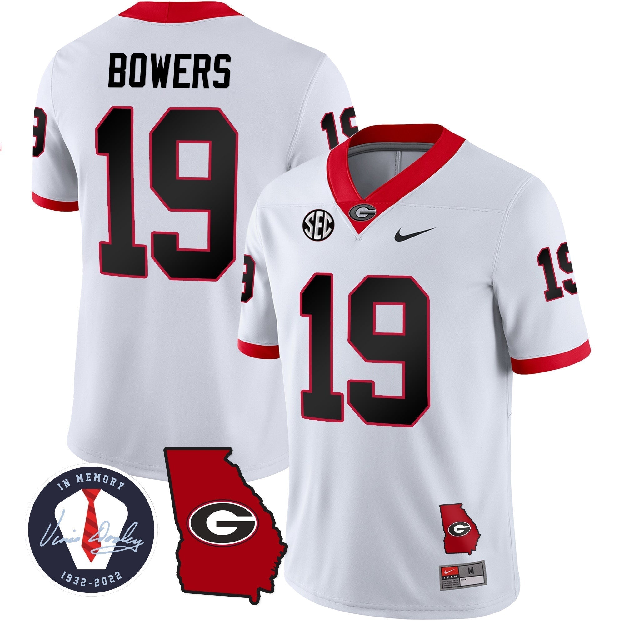 Men Georgia Bulldogs 2023 Vapor Jersey - Georgia Map - All Stitched