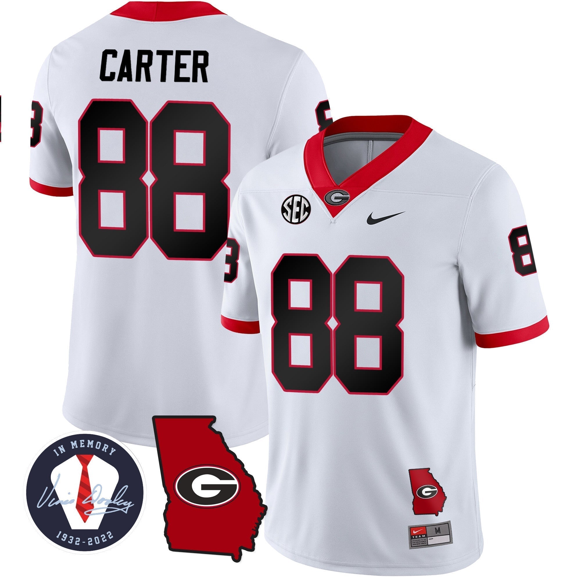 Men Georgia Bulldogs 2023 Vapor Jersey - Georgia Map - All Stitched