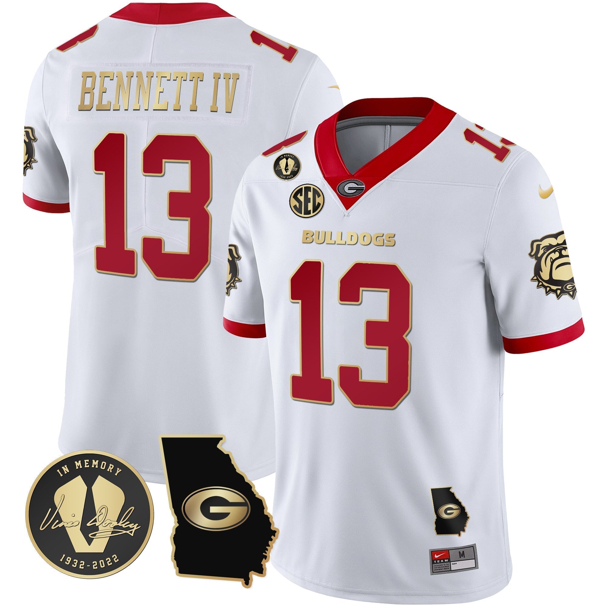 Men Georgia Bulldogs 2023 Vapor Jersey - Georgia Map - All Stitched