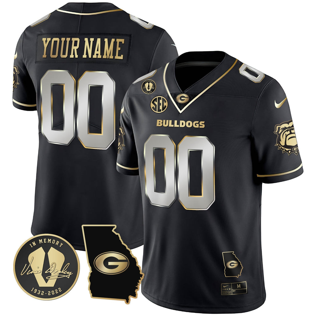 Custom Georgia Bulldogs 2023 Vapor Jersey - Georgia Map - All Stitched