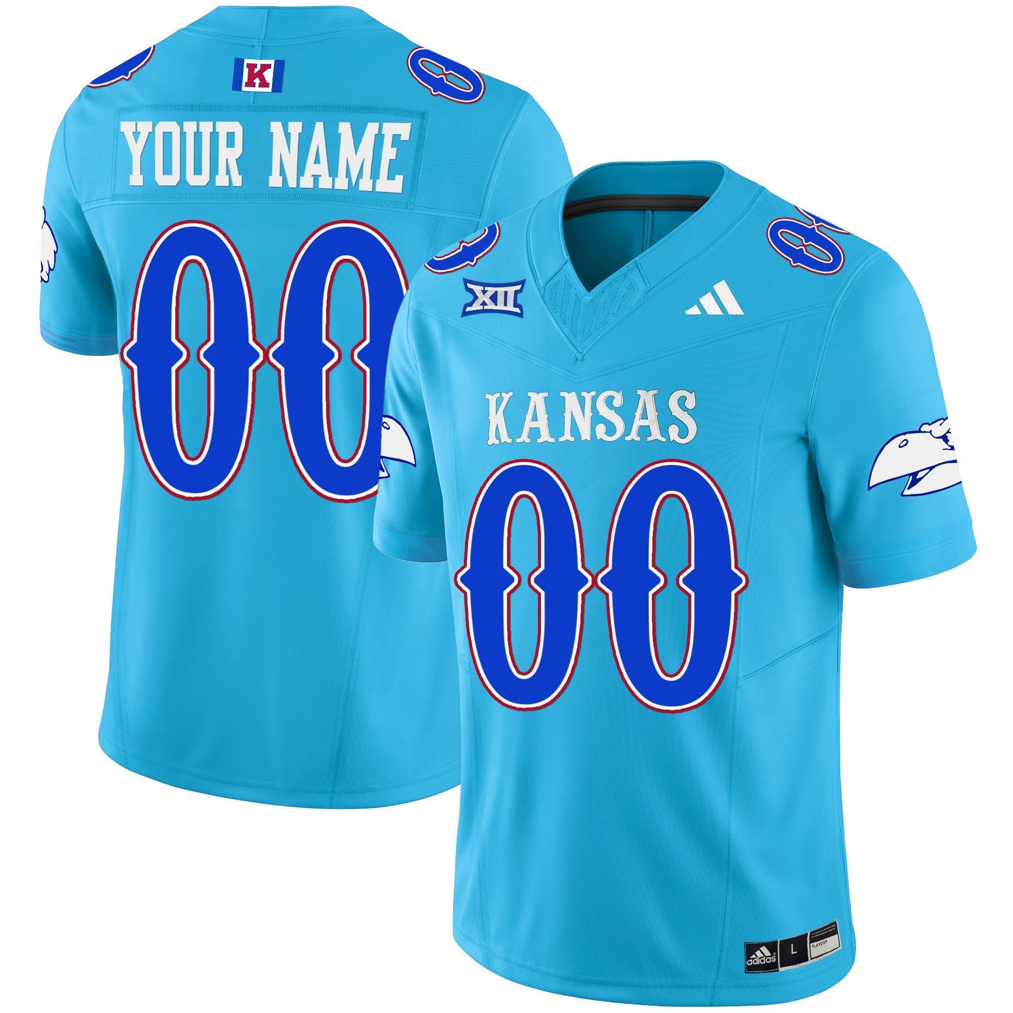 Custom Kansas Jayhawks Blackhawk Vapor Limited Jersey - All Stitched