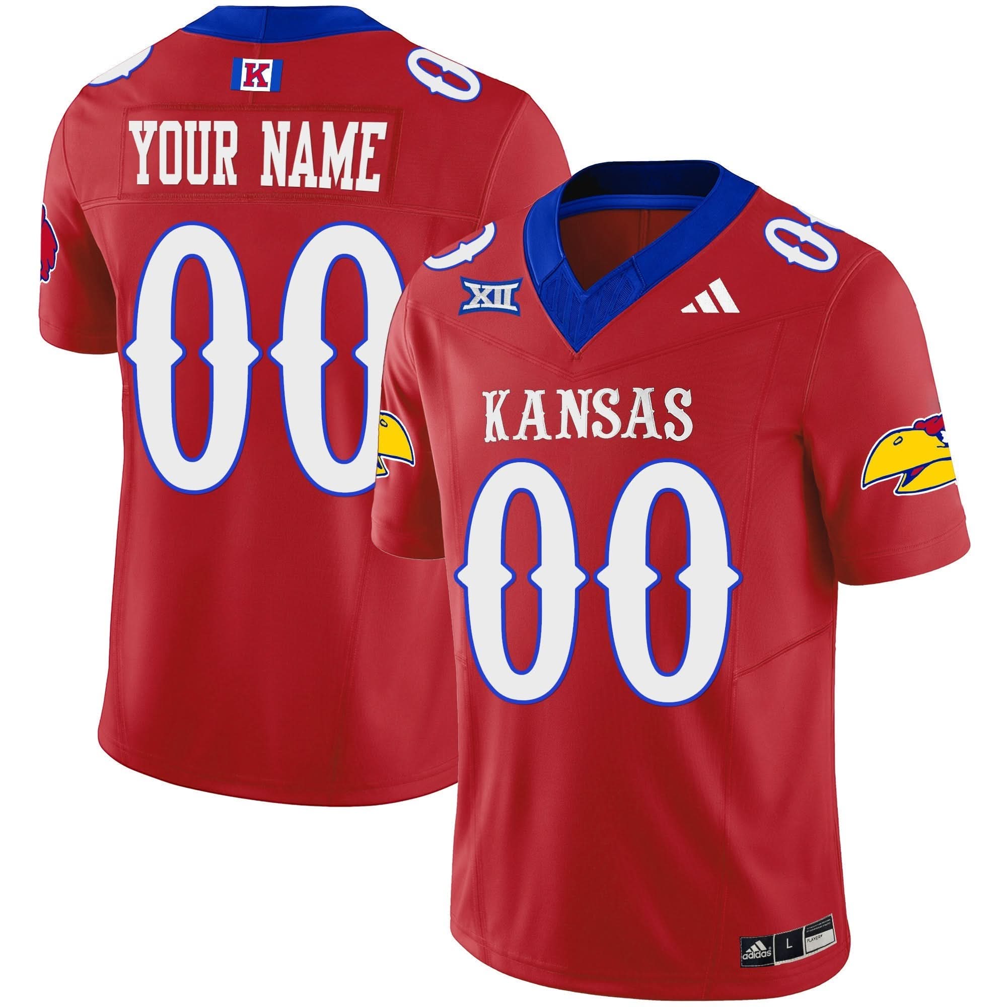 Custom Kansas Jayhawks Jersey Blackhawk Vapor Limited Stitched All Colors