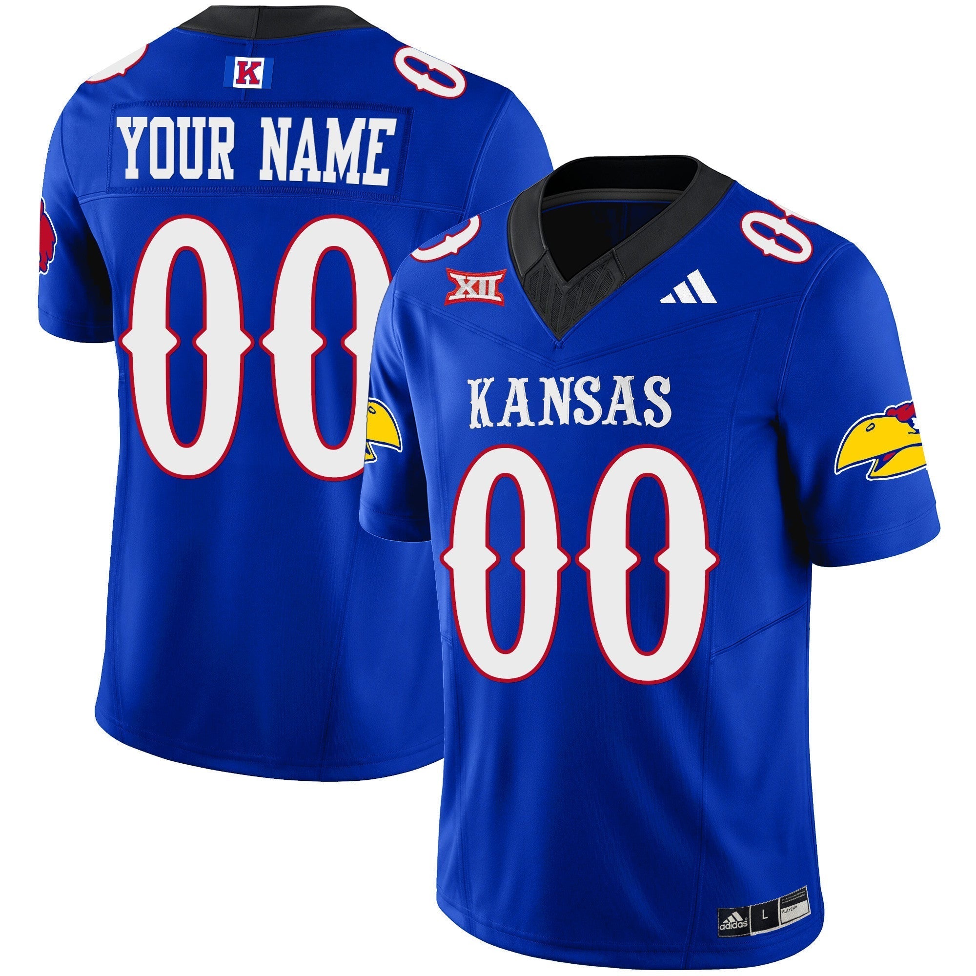 Custom Kansas Jayhawks Blackhawk Vapor Limited Jersey - All Stitched