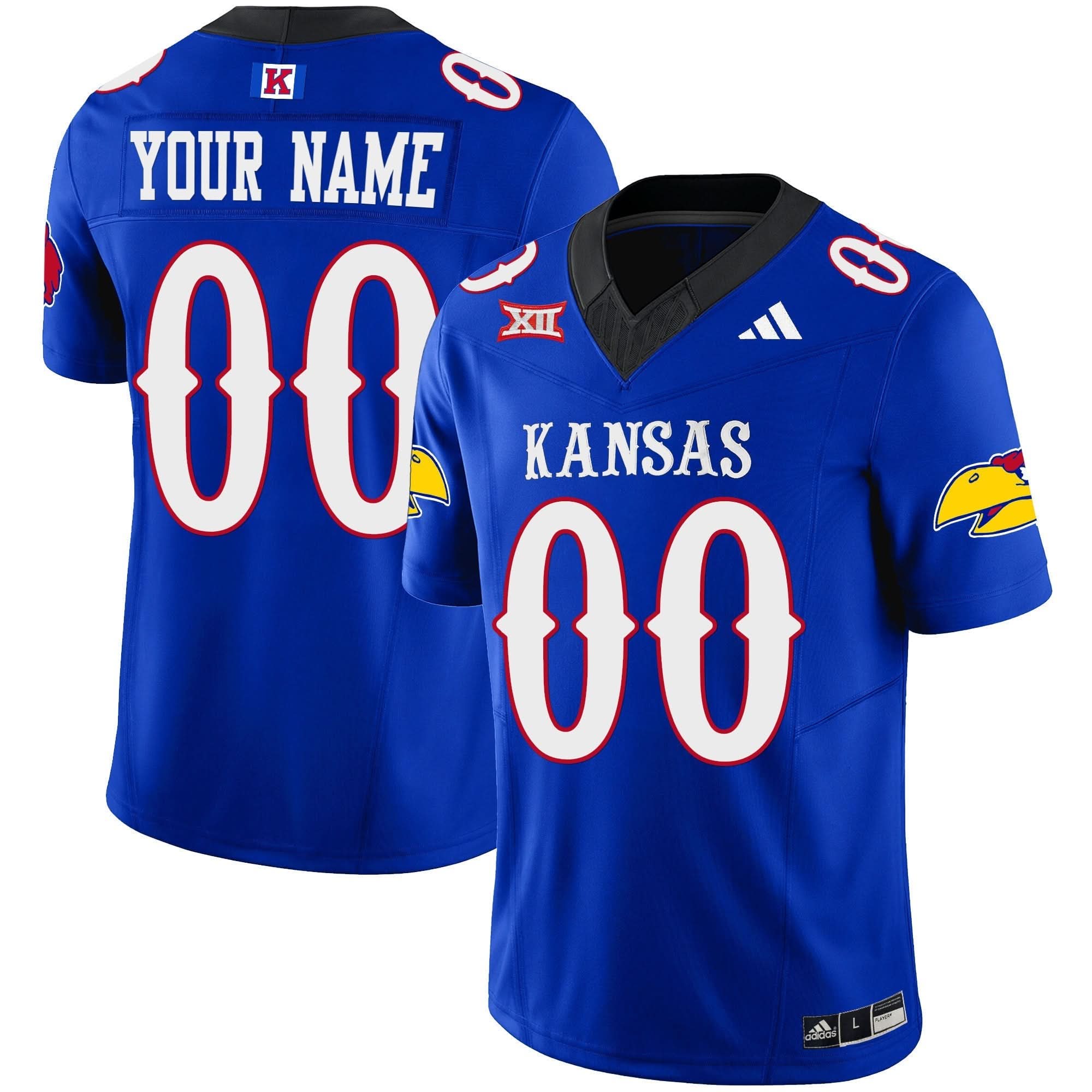Custom Kansas Jayhawks Jersey Blackhawk Vapor Limited Stitched All Colors