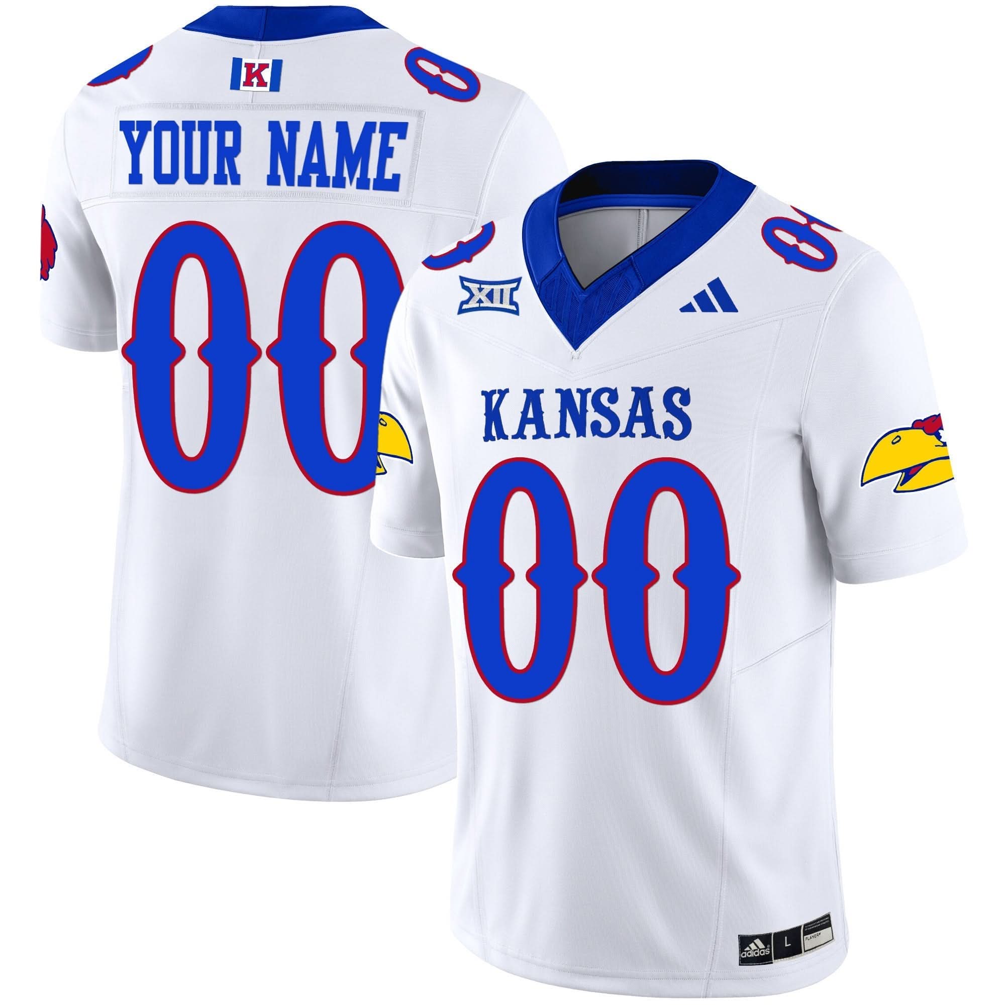 Custom Kansas Jayhawks Jersey Blackhawk Vapor Limited Stitched All Colors
