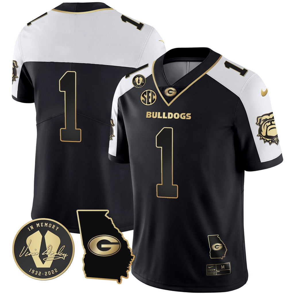 Men Georgia Bulldogs 2023 Vapor Jersey - Georgia Map - All Stitched
