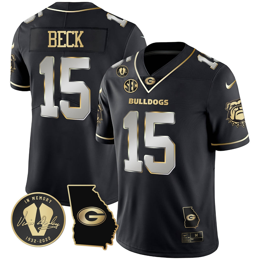 Men Georgia Bulldogs 2023 Vapor Jersey - Georgia Map - All Stitched