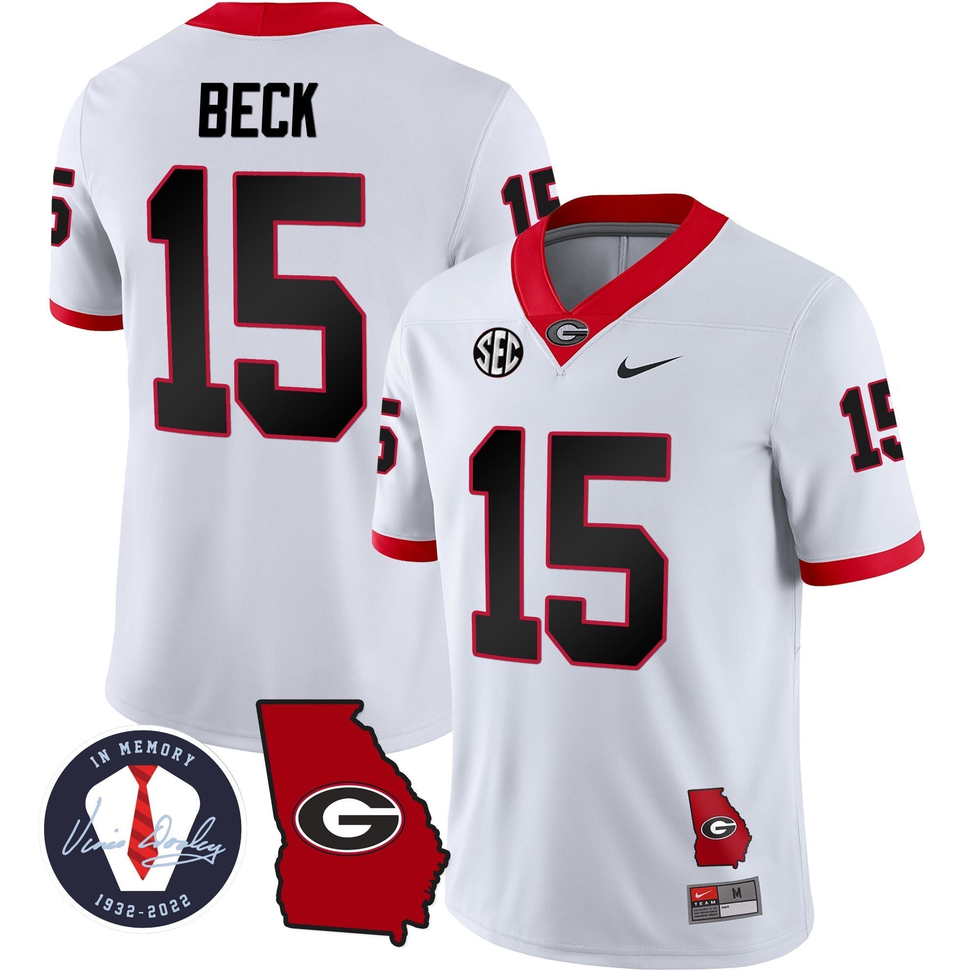 Men Georgia Bulldogs 2023 Vapor Jersey - Georgia Map - All Stitched