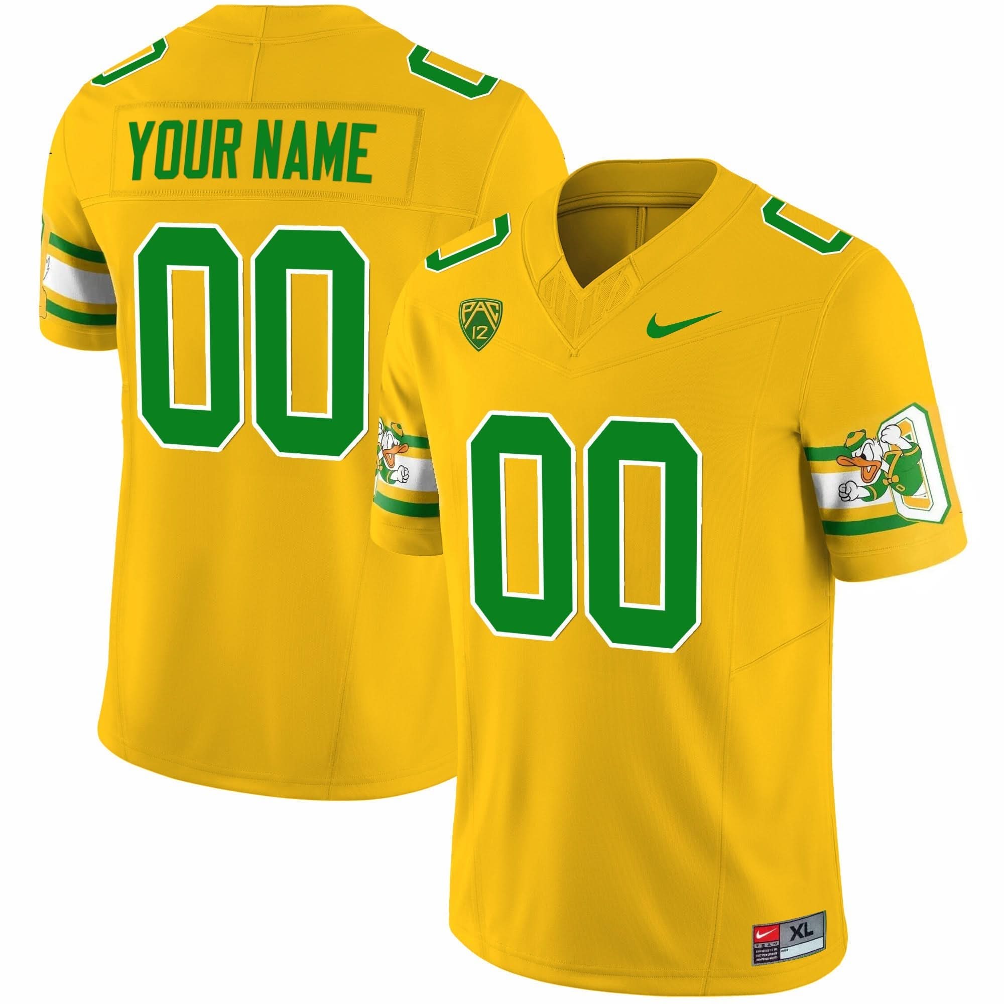 Custom Oregon Ducks Jersey 'Mighty Oregon' 1984 Throwback V2 - Stitched All Colors