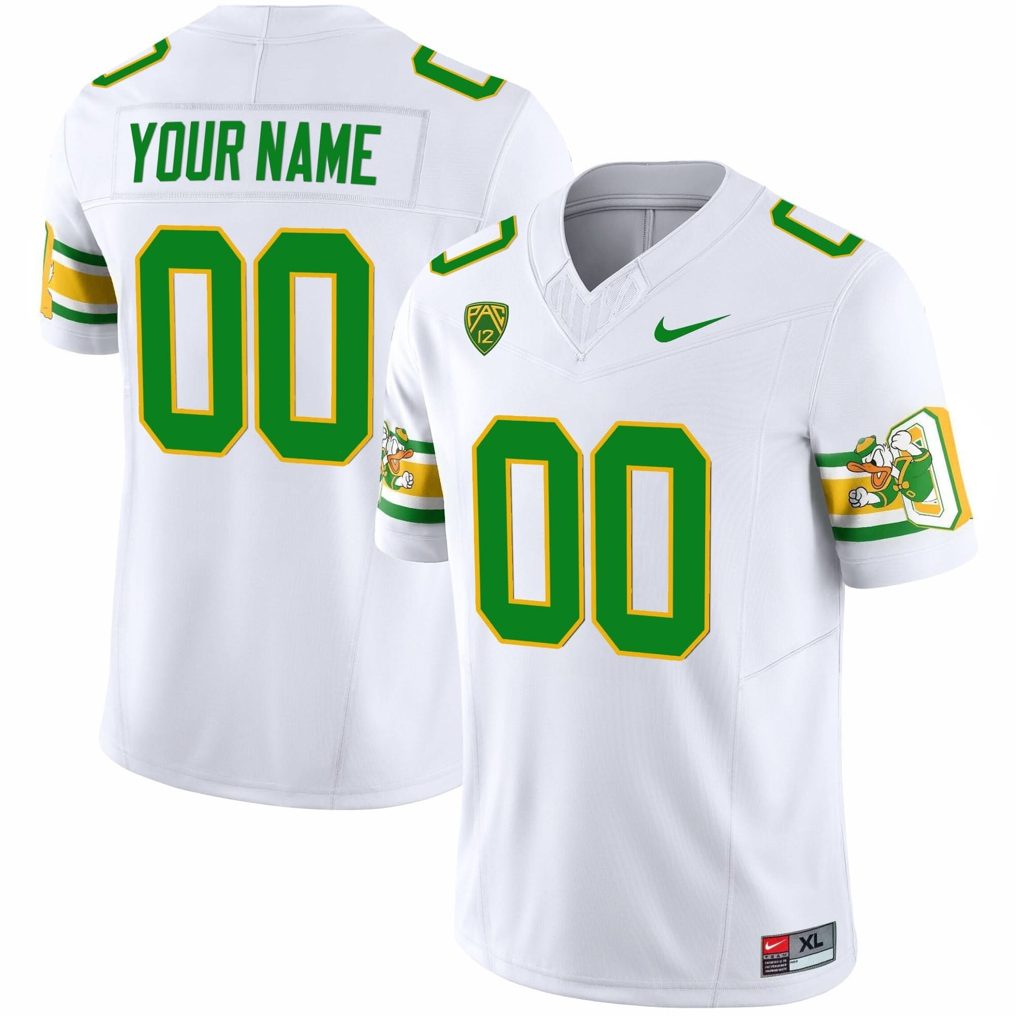 Custom Oregon Ducks Jersey 'Mighty Oregon' 1984 Throwback V2 - Stitched All Colors