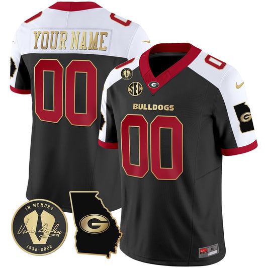 Custom Georgia Bulldogs 2024 Vapor Jersey V3 - Georgia Map - All Stitched
