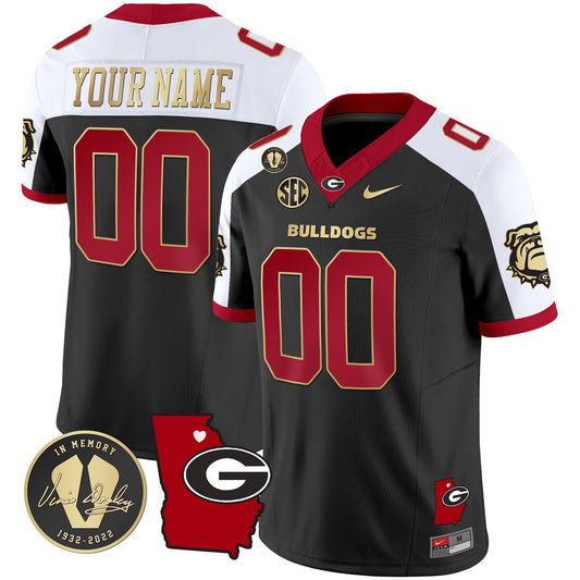 Custom Georgia Bulldogs 2024 Vapor Jersey V4 - Georgia Map - All Stitched