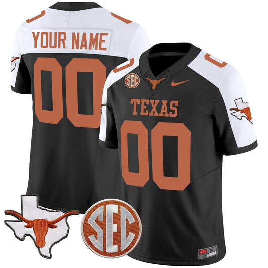 Custom Texas Longhorns State Map & SEC Patch Vapor Jersey V2 - All Stitched