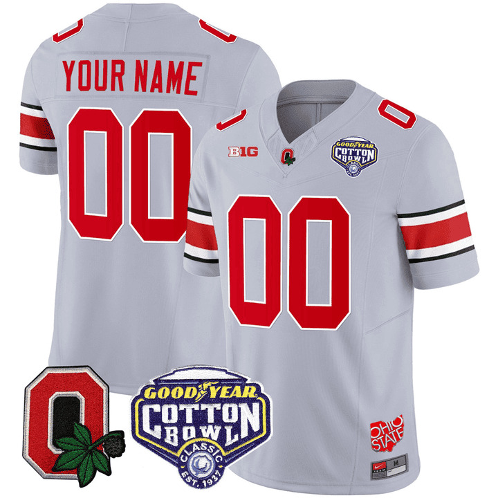 Custom Ohio State Buckeyes Good Year Cotton Bowl Patch Jersey - All Stitched