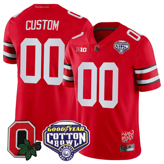 Custom Ohio State Buckeyes Good Year Cotton Bowl Patch Jersey - All Stitched