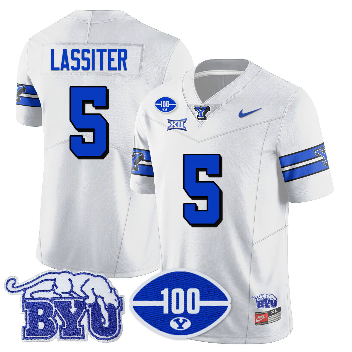 Men BYU Football 100th Season 2024 Uniform - All Stitched