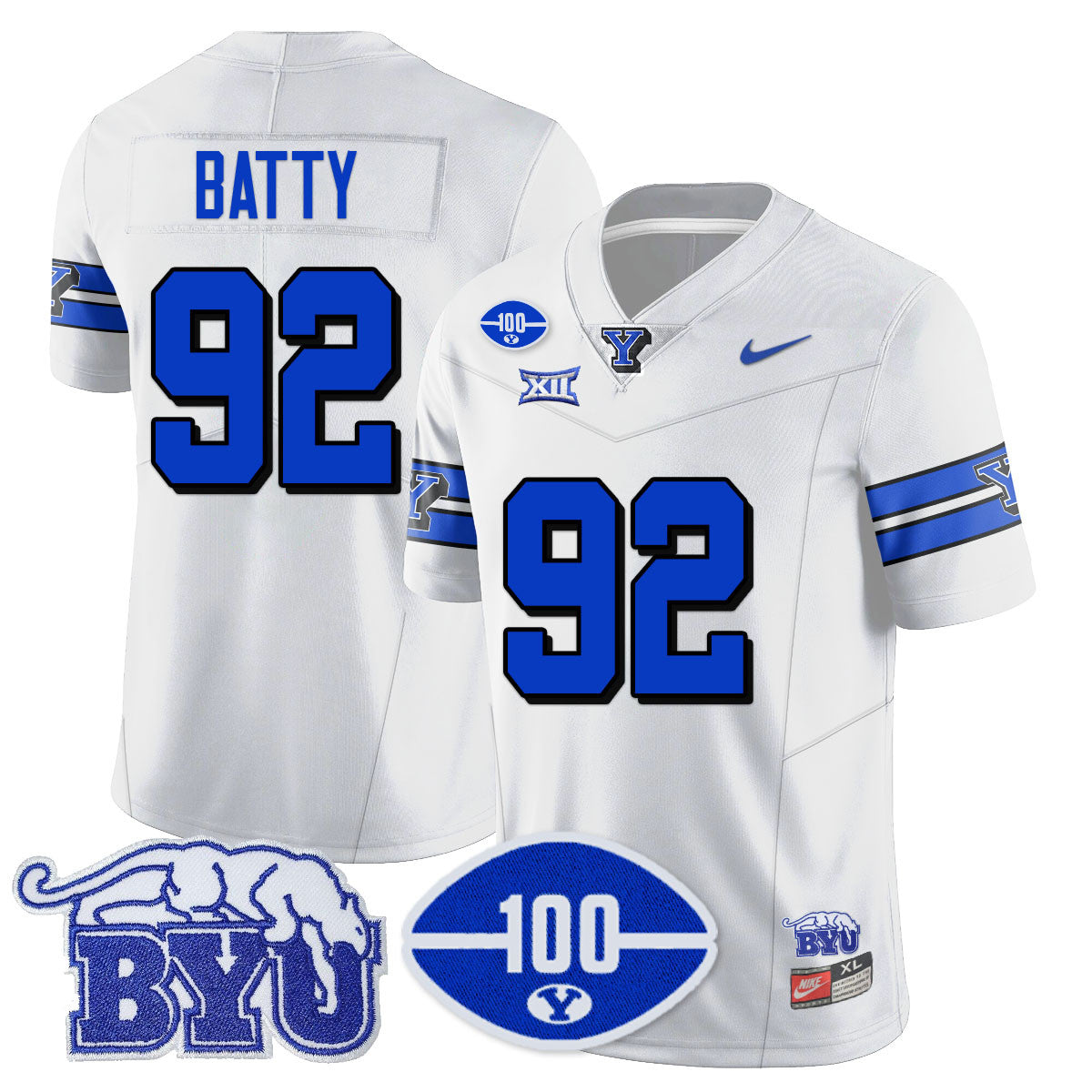 Men BYU Football 100th Season 2024 Uniform - All Stitched