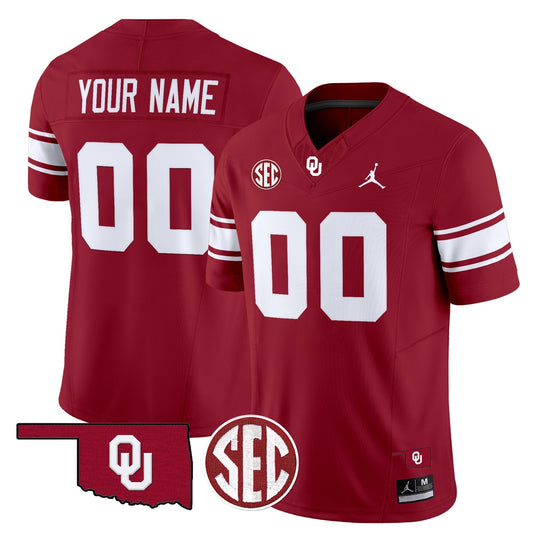 Custom Oklahoma Sooners Throwback Vapor Limited Jersey - All Stitched