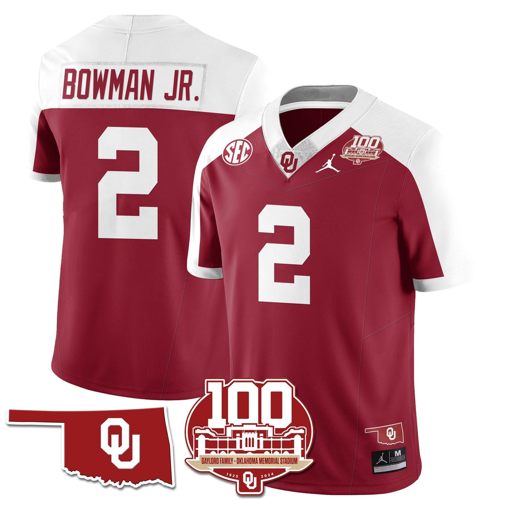 Men Oklahoma Sooners 1946-56 Throwback Uniforms - 100th Season - All Stitched