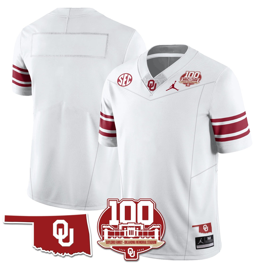 Men Oklahoma Sooners 1946-56 Throwback Uniforms - 100th Season - All Stitched