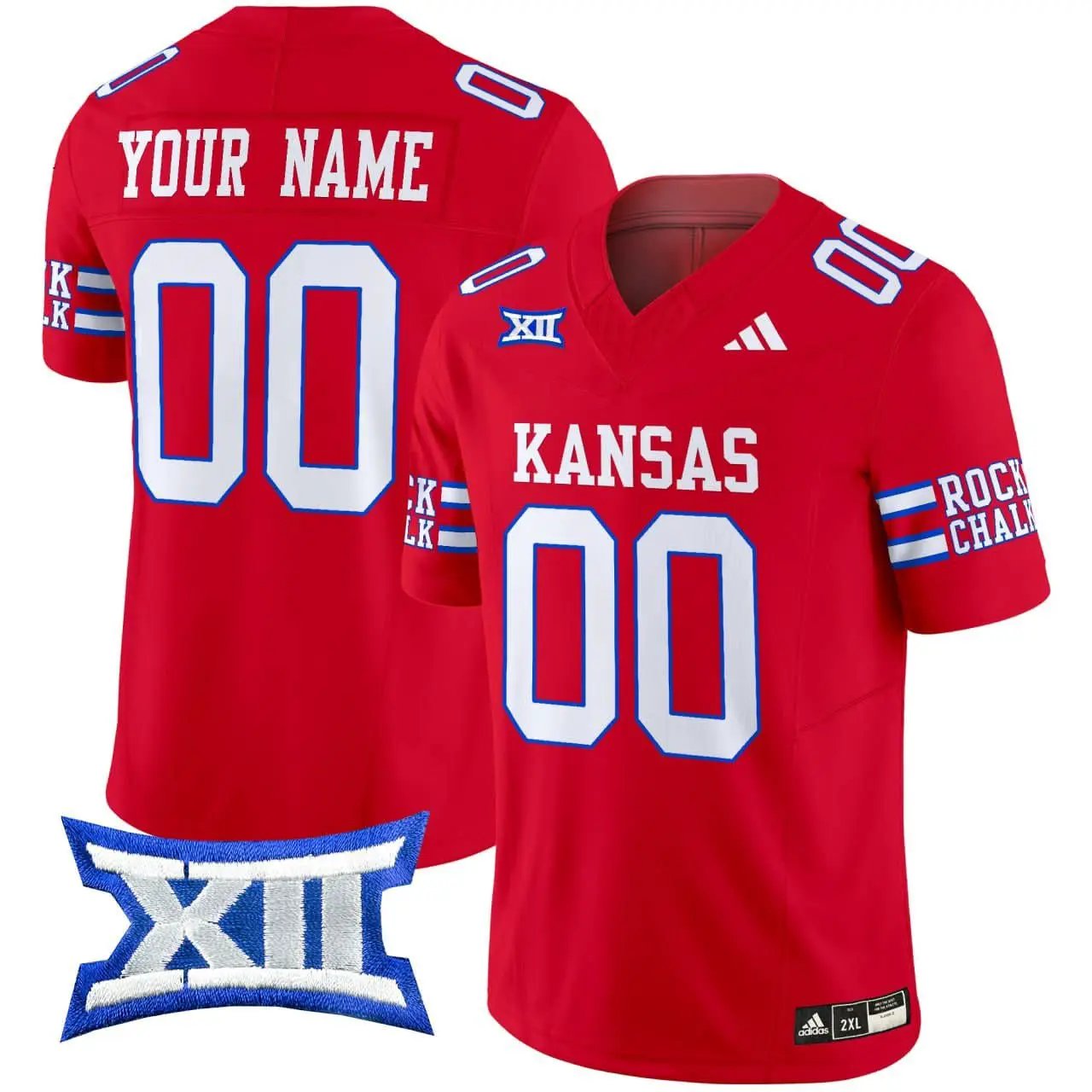 Kansas Jayhawks Football Blackhawk Red Custom Jersey