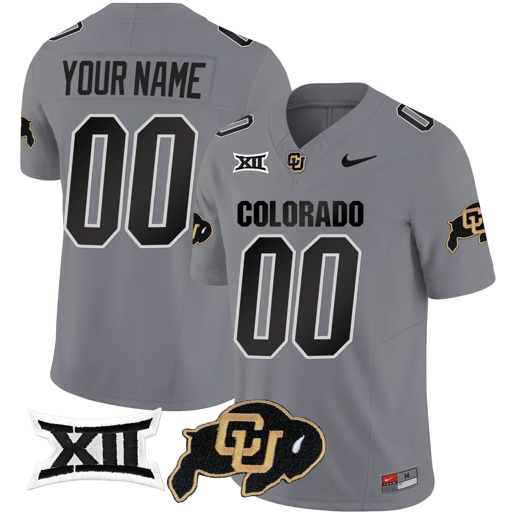 Custom Colorado Buffaloes Jersey Vapor Limited V2 - Big 12 XII Patch - All Stitched