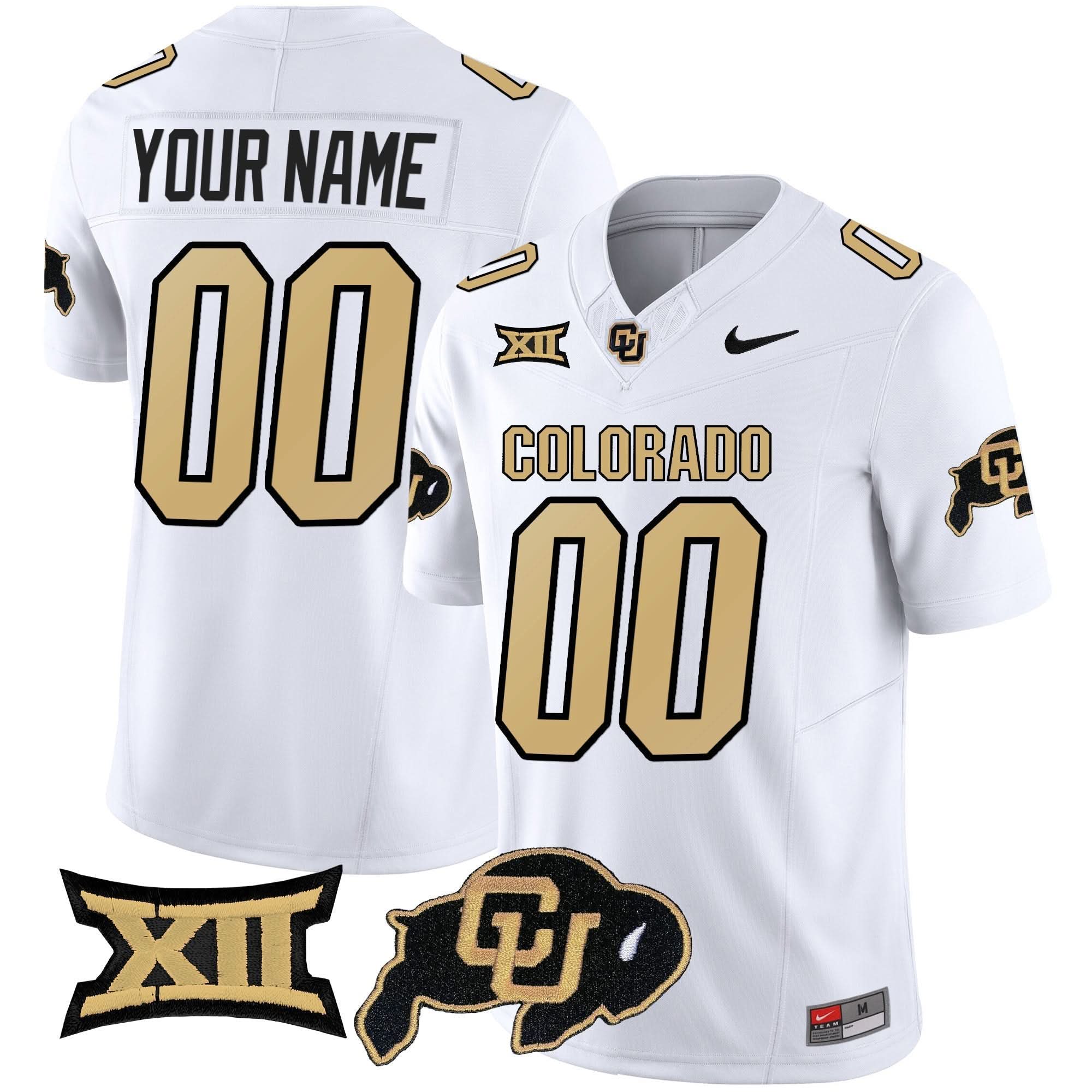 Custom Colorado Buffaloes Jersey Vapor Limited V2 - Big 12 XII Patch - All Stitched