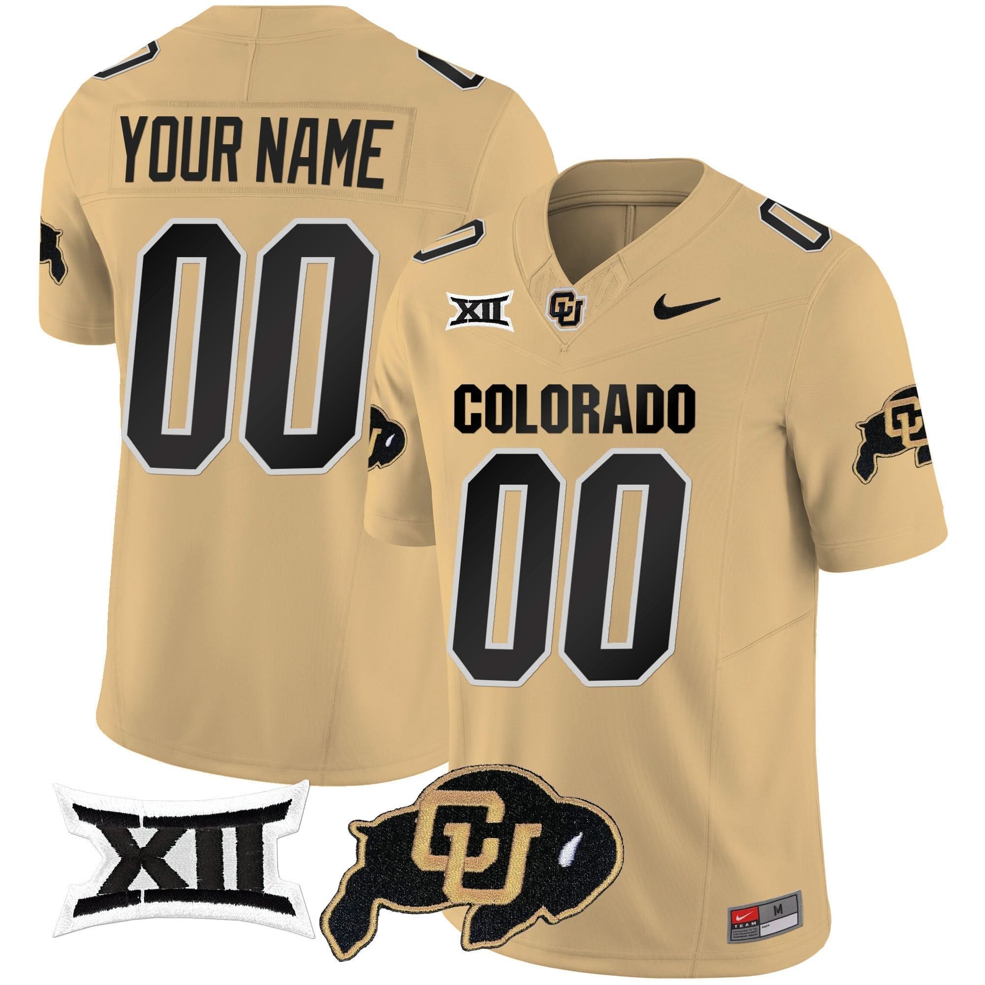 Custom Colorado Buffaloes Jersey Vapor Limited V2 - Big 12 XII Patch - All Stitched