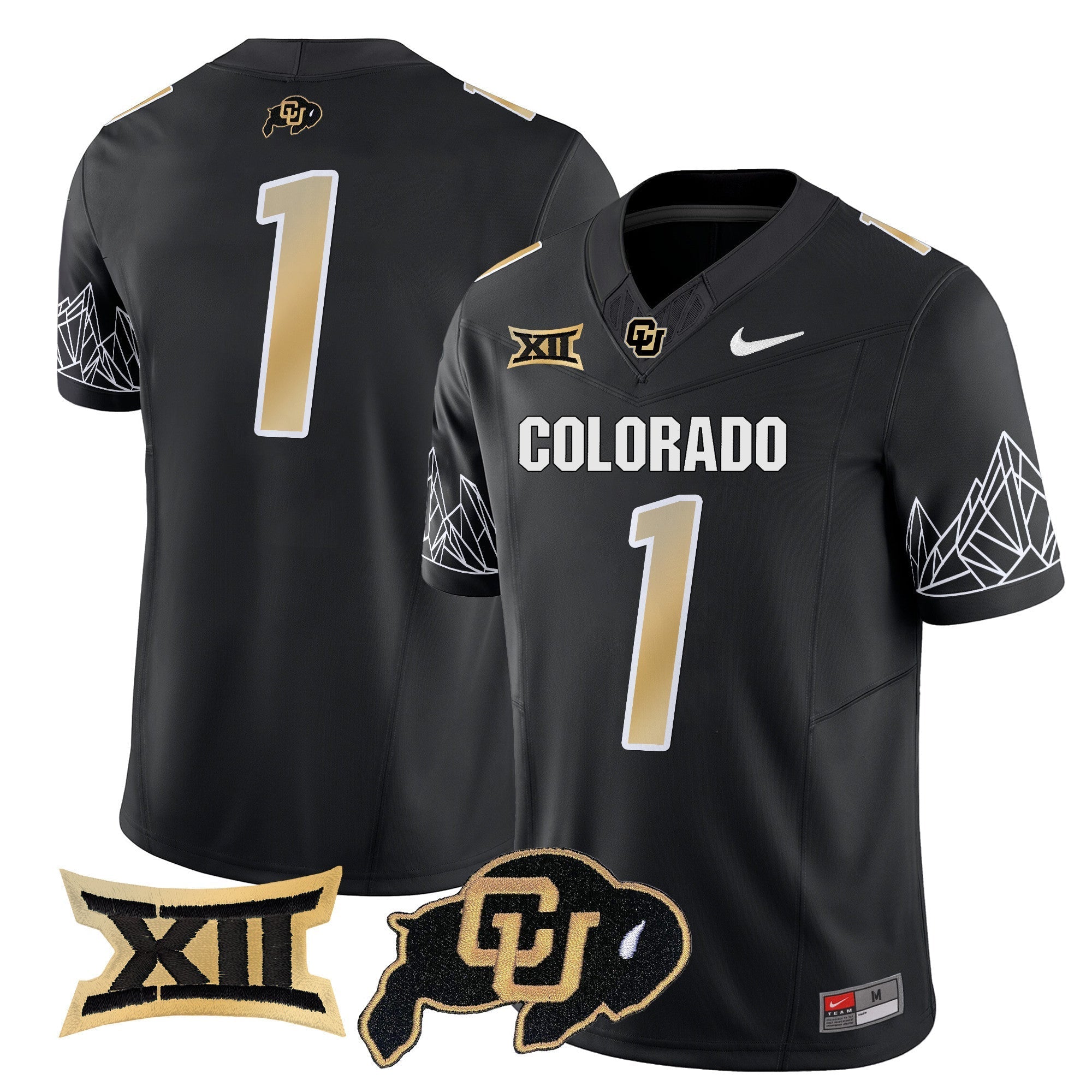 Men Colorado Buffaloes Vapor Limited Jersey V3 - Big 12 XII Patch - All Stitched