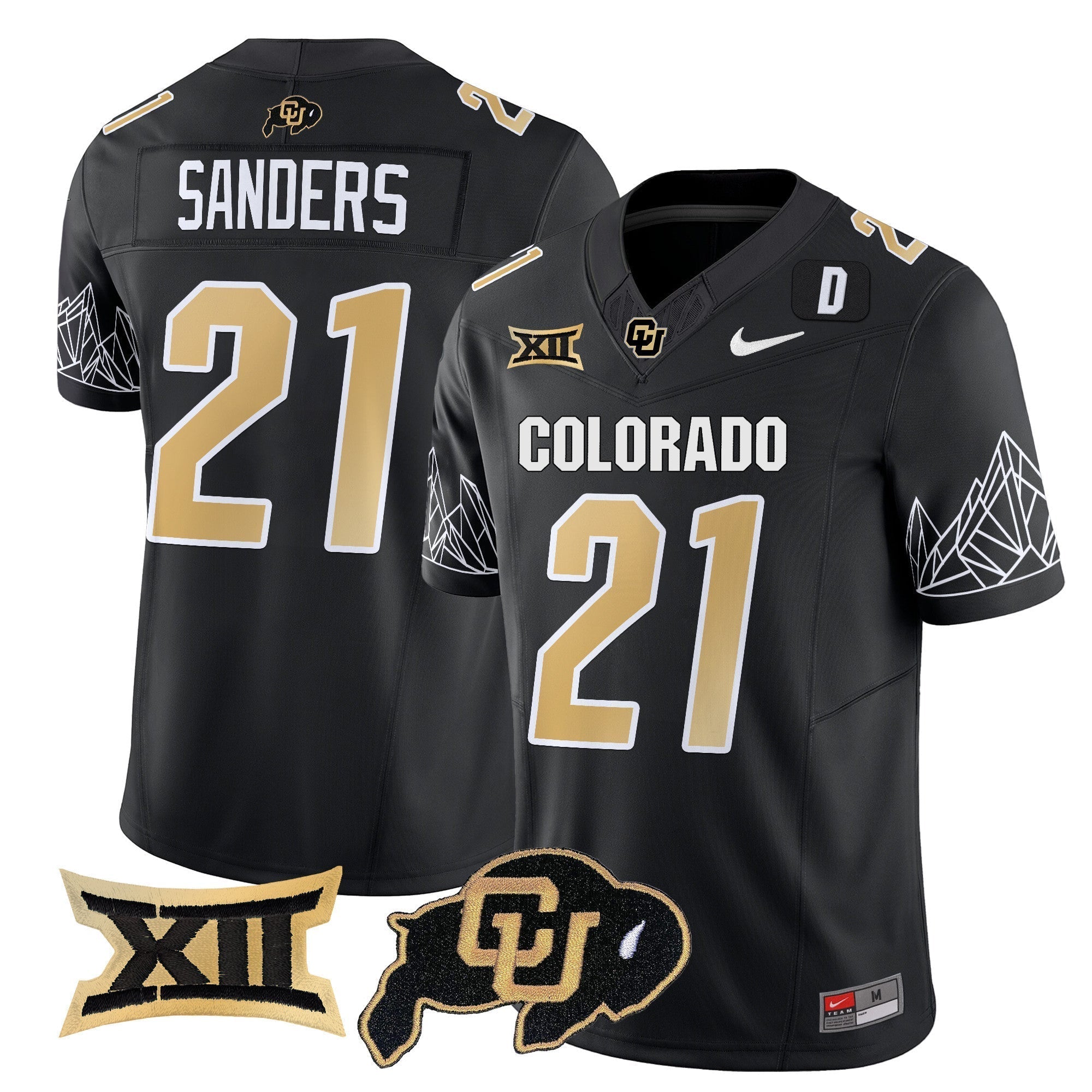 Men Colorado Buffaloes Vapor Limited Jersey V3 - Big 12 XII Patch - All Stitched