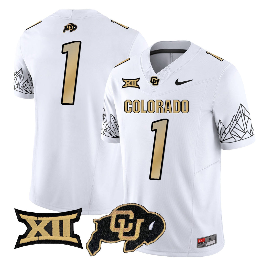 Men Colorado Buffaloes Vapor Limited Jersey V3 - Big 12 XII Patch - All Stitched