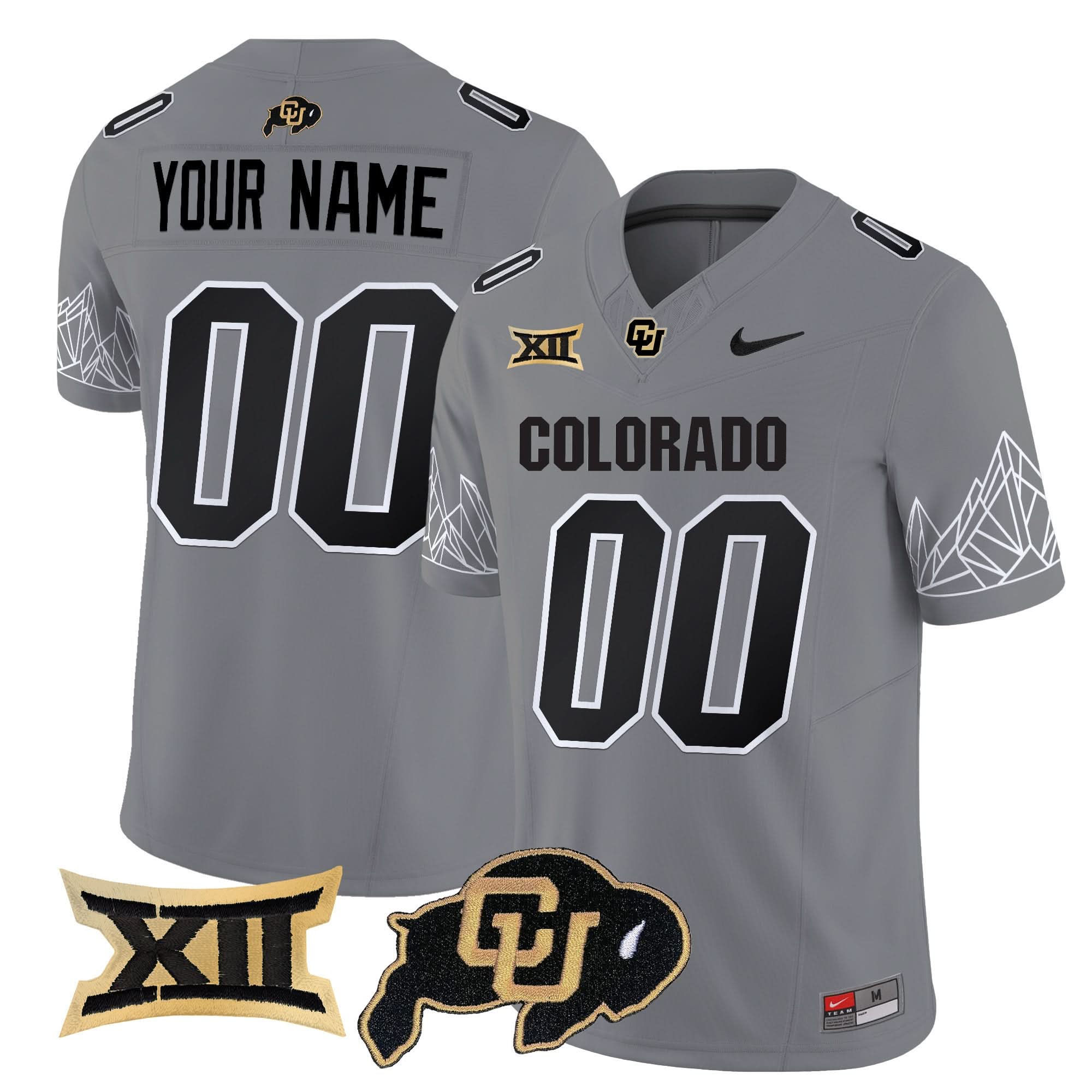 Custom Colorado Buffaloes Jersey Vapor Limited V3 - Big 12 XII Patch - All Stitched