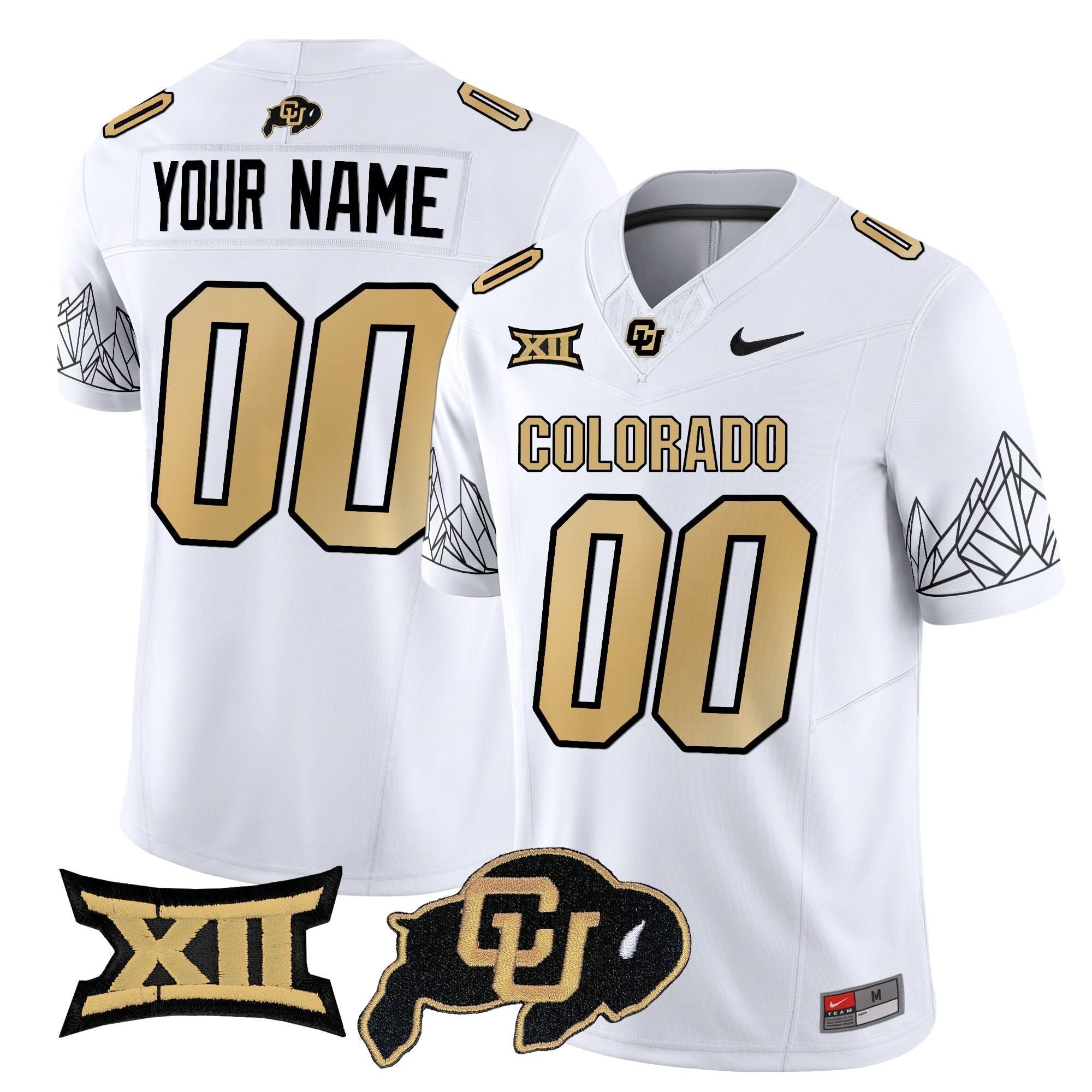 Custom Colorado Buffaloes Jersey Vapor Limited V3 - Big 12 XII Patch - All Stitched