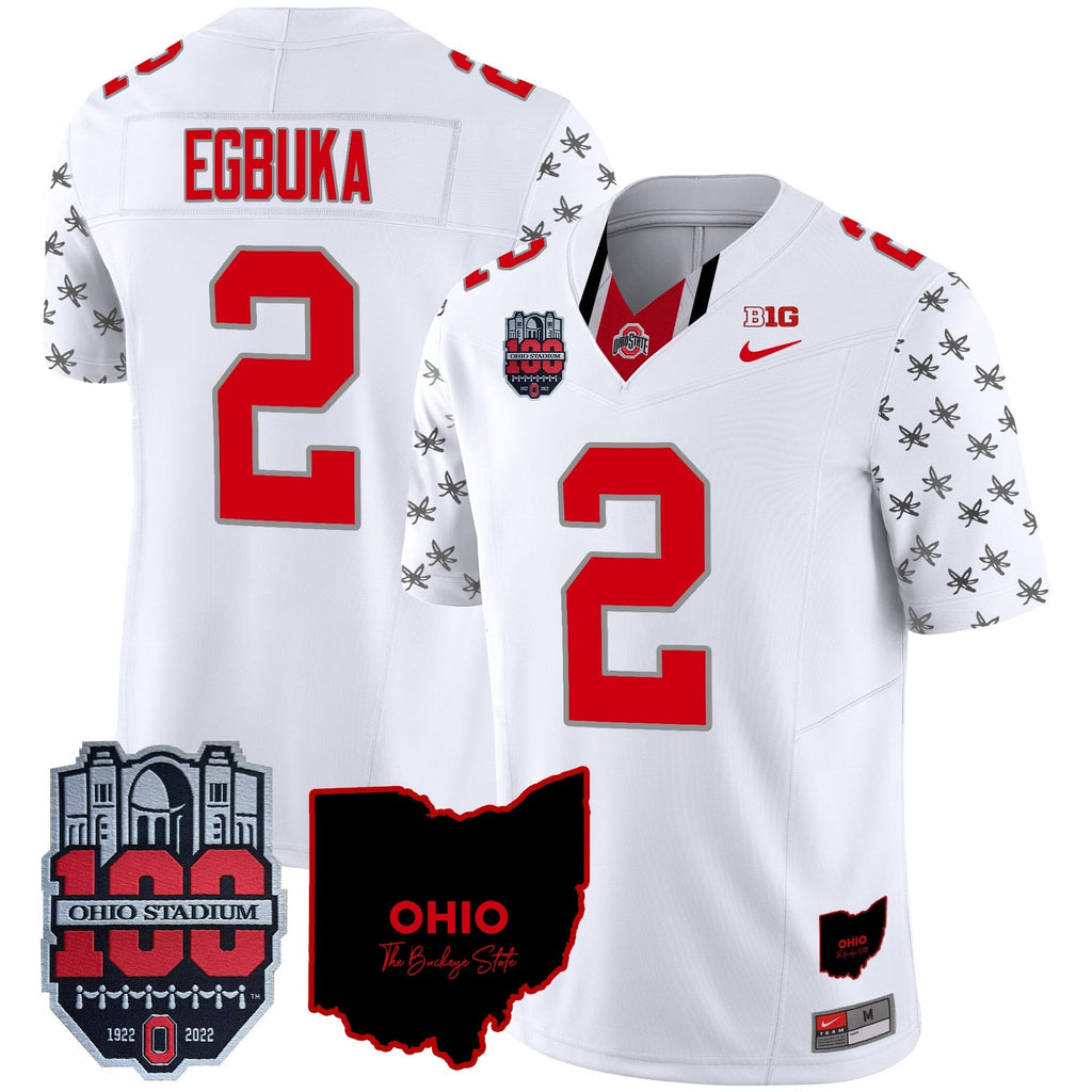 Men Ohio State Buckeyes 100th Anniversary Patch Vapor Limited Jersey - All Stitched
