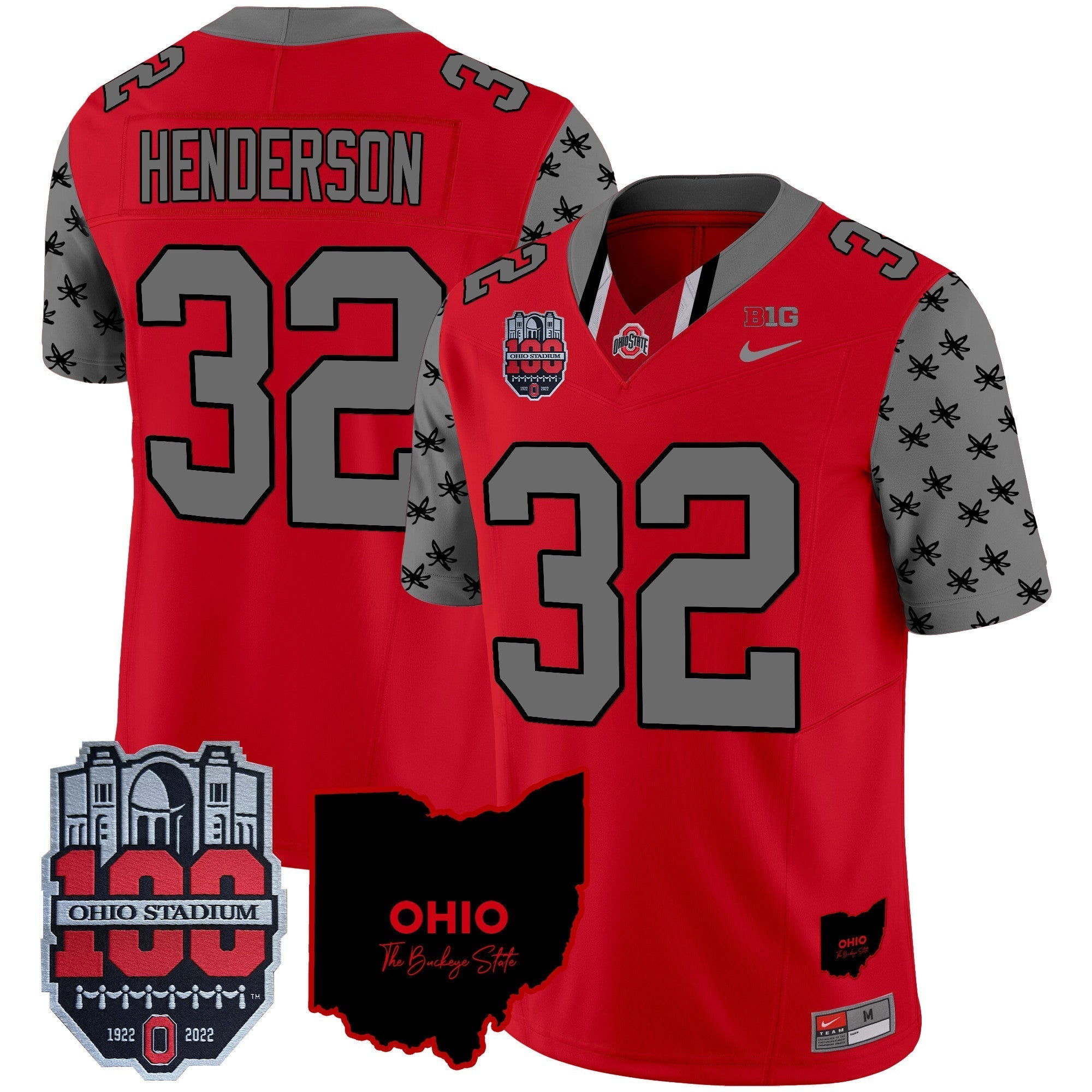 Men Ohio State Buckeyes 100th Anniversary Patch Vapor Limited Jersey - All Stitched