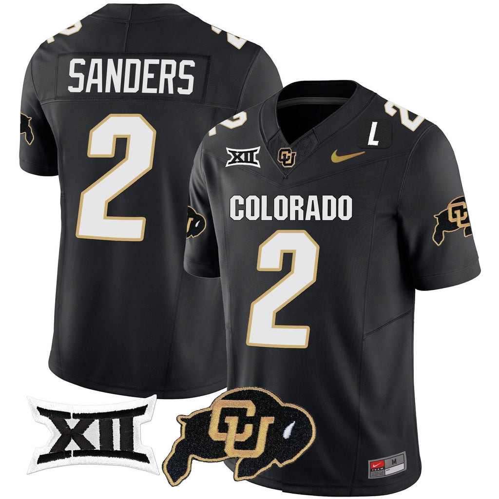 Men Colorado Buffaloes Vapor Limited Jersey V2 - Big 12 XII Patch - All Stitched