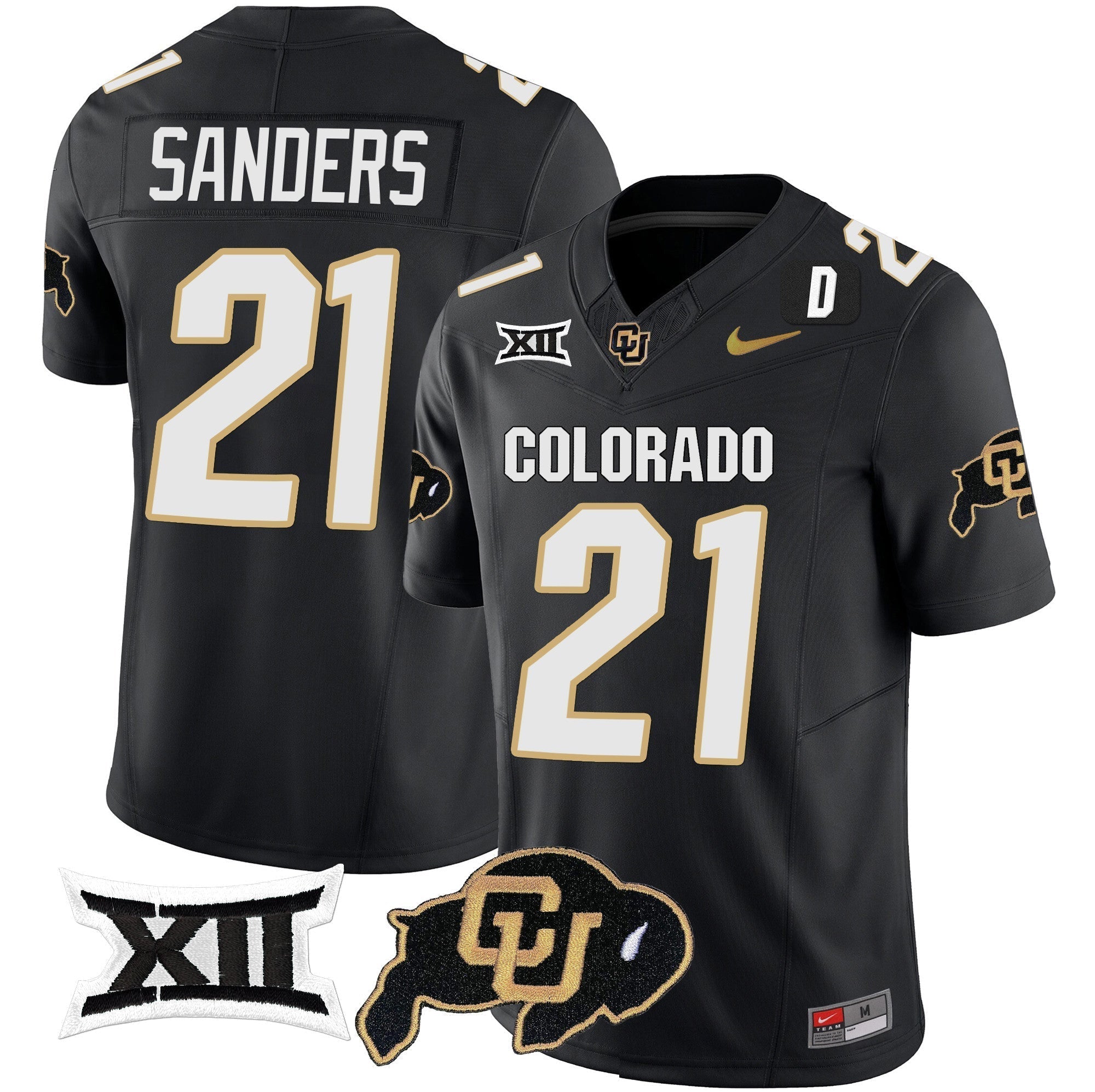 Men Colorado Buffaloes Vapor Limited Jersey V2 - Big 12 XII Patch - All Stitched