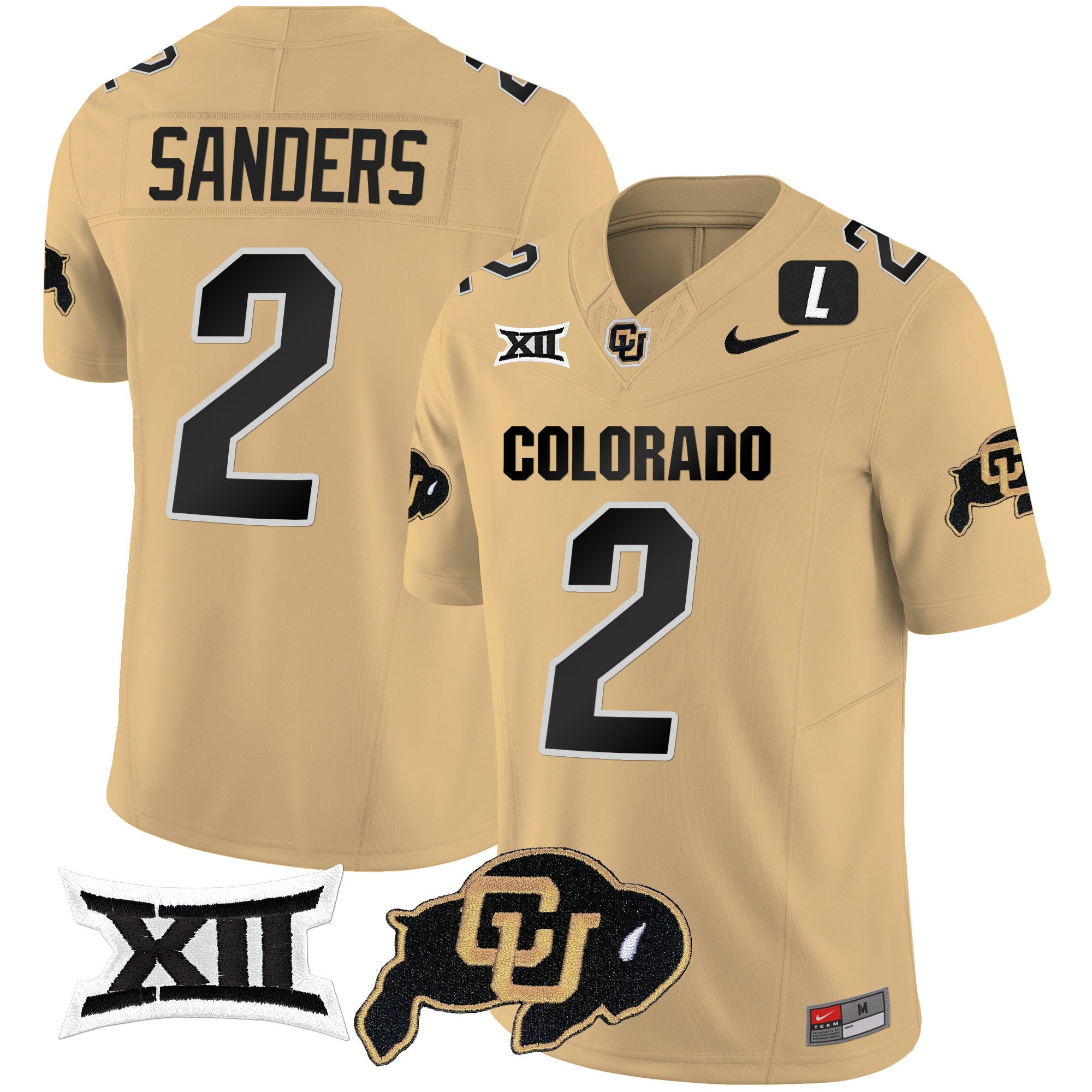 Men Colorado Buffaloes Vapor Limited Jersey V2 - Big 12 XII Patch - All Stitched
