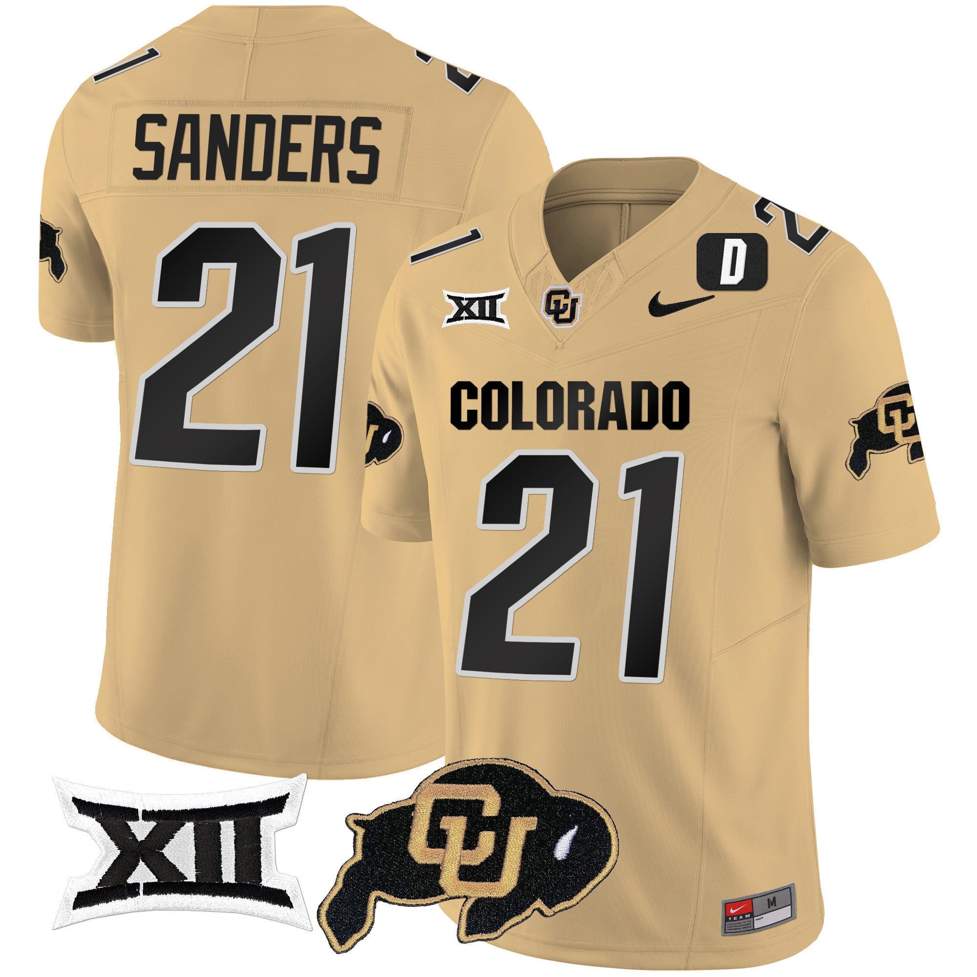 Men Colorado Buffaloes Vapor Limited Jersey V2 - Big 12 XII Patch - All Stitched
