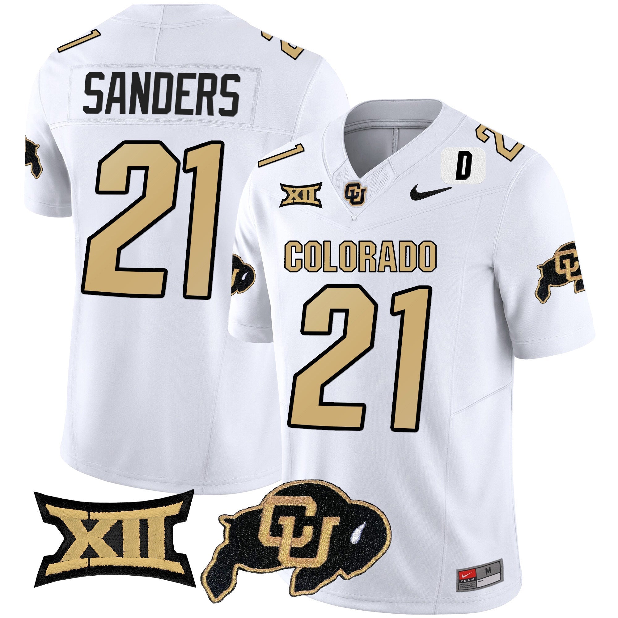 Men Colorado Buffaloes Vapor Limited Jersey V2 - Big 12 XII Patch - All Stitched