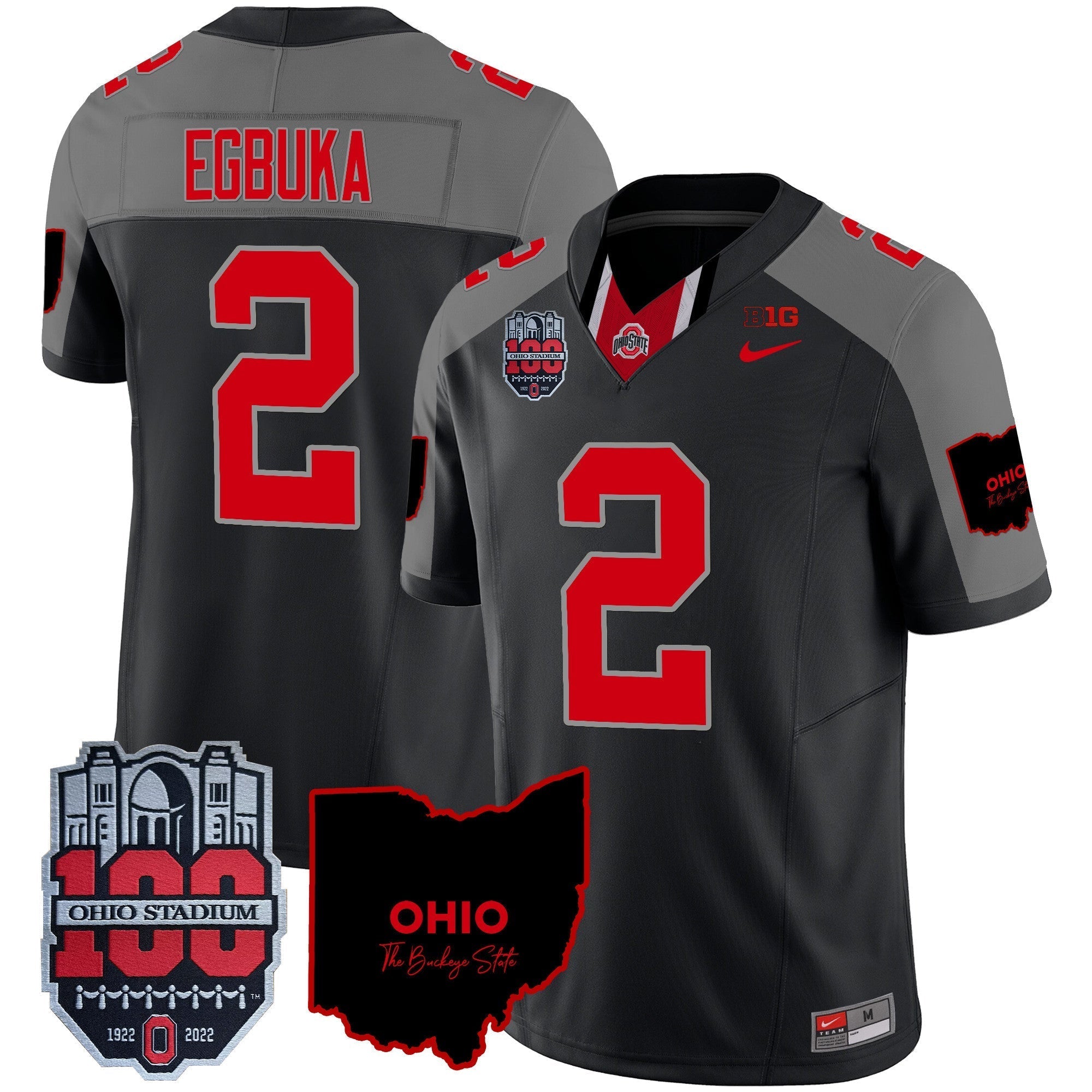 Men Ohio State Buckeyes 100th Anniversary Patch Vapor Limited Jersey - All Stitched