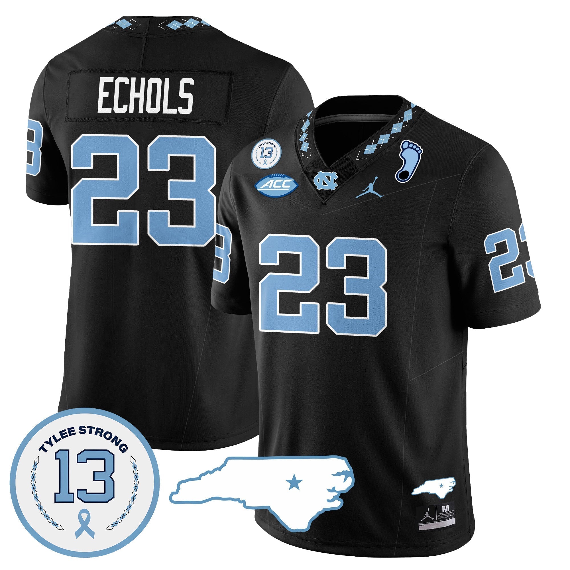 Men North Carolina Tar Heels Football 2024 Vapor Jersey - All Stitched