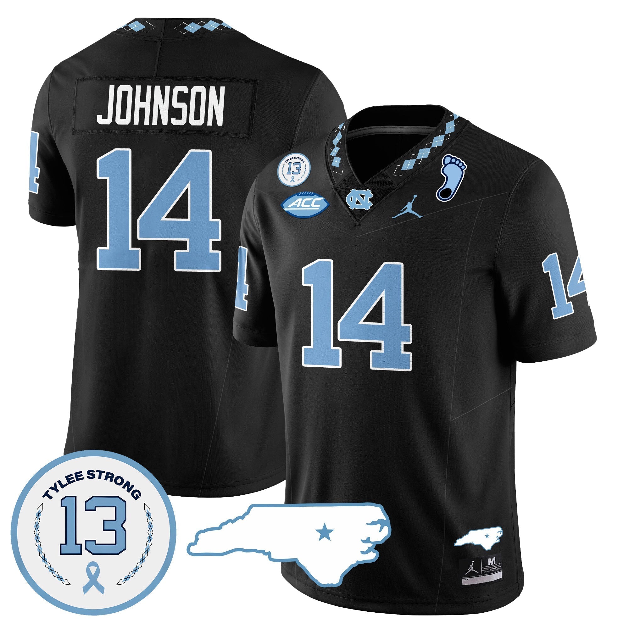 Men North Carolina Tar Heels Football 2024 Vapor Jersey - All Stitched